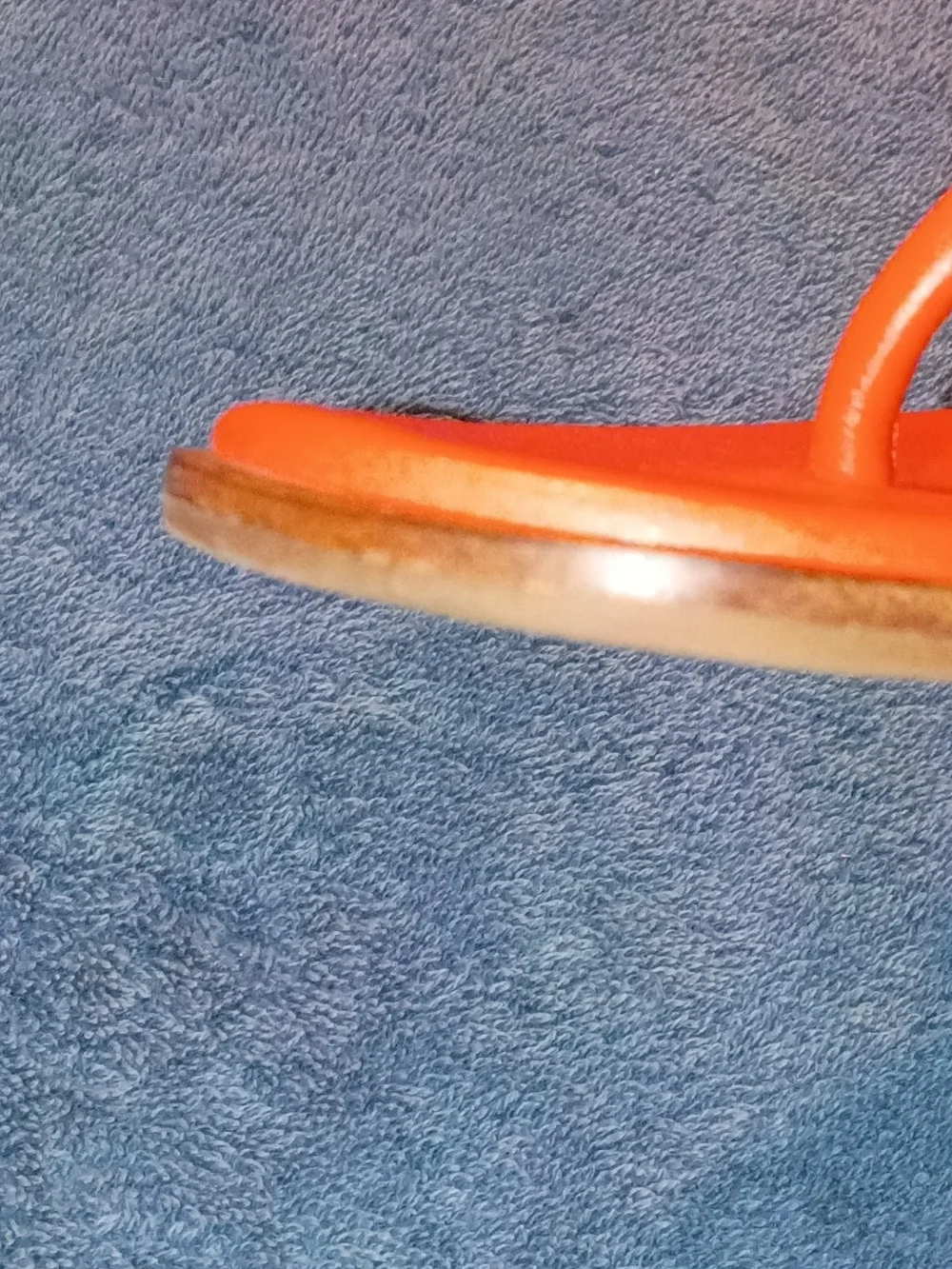 Tory Burch Orange Leather Thong Sandals